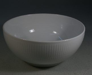 Royal Copenhagen Weiss Gerippt, Schale 18 cm