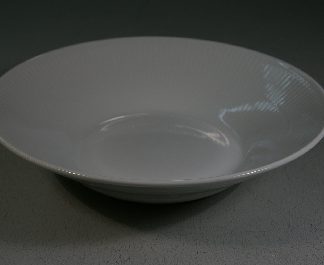 Royal Copenhagen Weiss Gerippt, Teller tief 24 cm