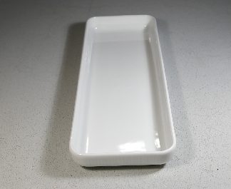 Royal Copenhagen Weiss Gerippt, Platte 36 cm eckig