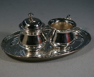 Sahneservice 3 tlg. versilbert